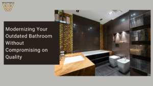 Modern bathroom renovation with updated fixtures and finishes